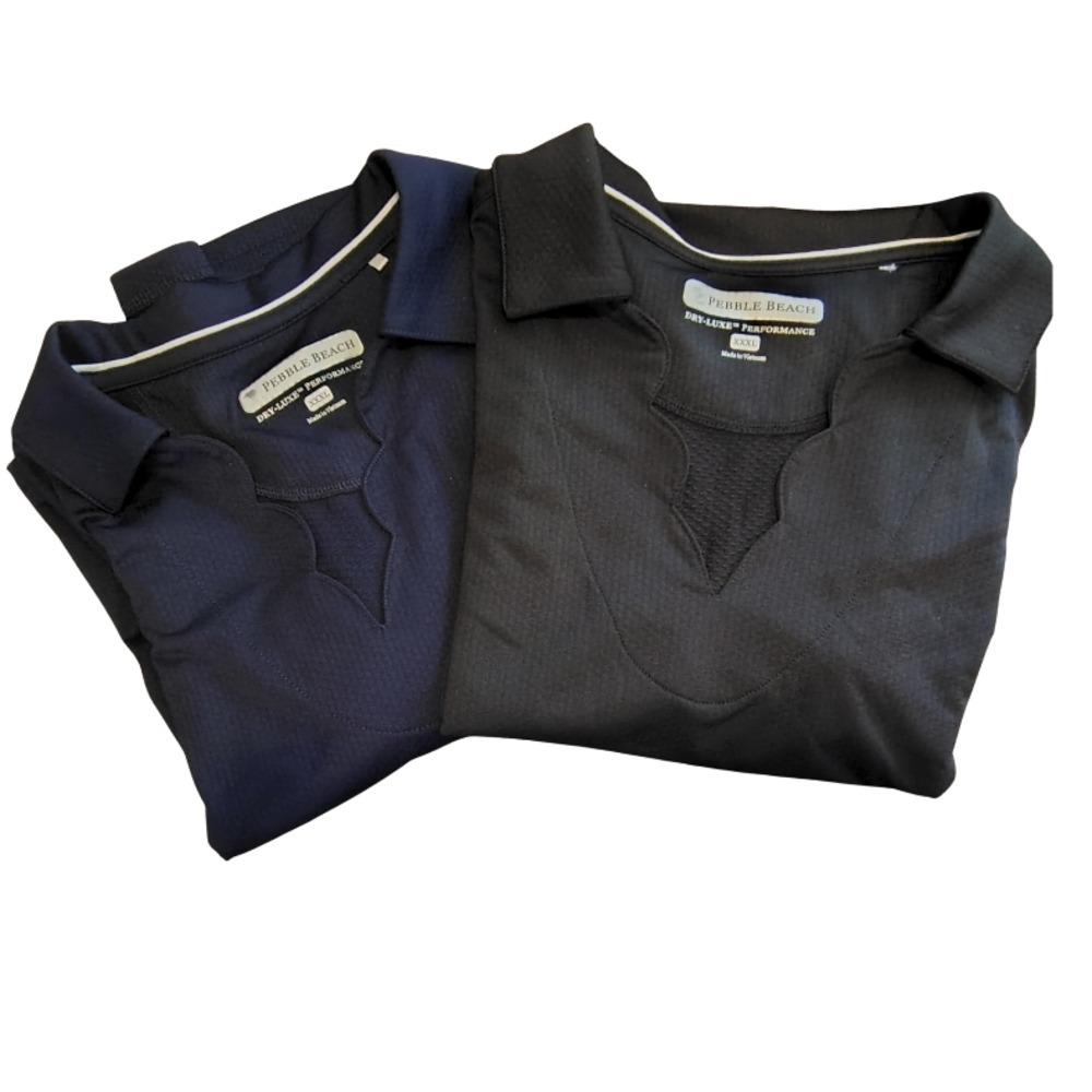 Pebble Beach Womens Sleeveless Polo Shirt Bundle 3XL Plus Scallop Neck Preppy